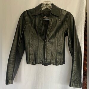 VINTAGE Wilsons Leather 80’s Black Leather Jacket Women’s XS Fitted